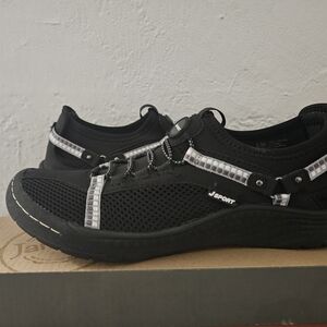 JSport by Jambu Women’s Black Athletic Mesh Water Shoes with Gray Accents